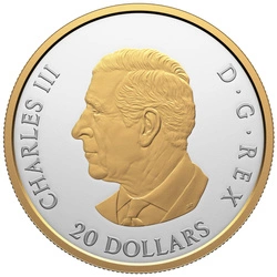 Canada: Animal Portraits - Polar Bear pozłacany $20 Srebro 2025 Proof