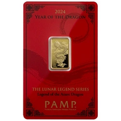 Sztabka Pamp Year of the Dragon - Legend of the Azure Dragon 5 gramów Złota 2024 LBMA GD Refiner