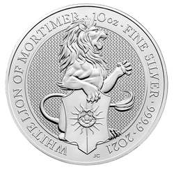 Bestie Królowej: Biały Lew Mortimerów 10 uncji Srebra 2021