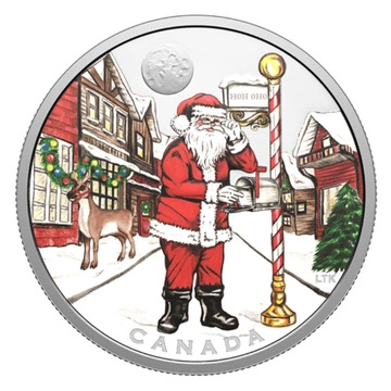 Canada: Dear Santa kolorowany 1 uncja Srebra 2025 Proof