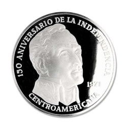Panama: Simon Bolivar 20 Balboas 1971 Proof