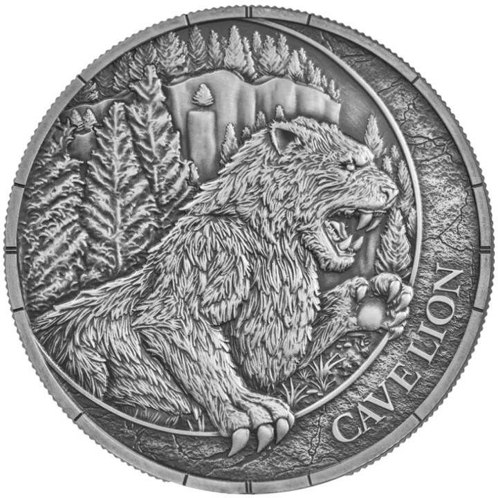 Germania Mint: Megafauna - Lew Jaskiniowy Oblivion 1 uncja Srebra 2026