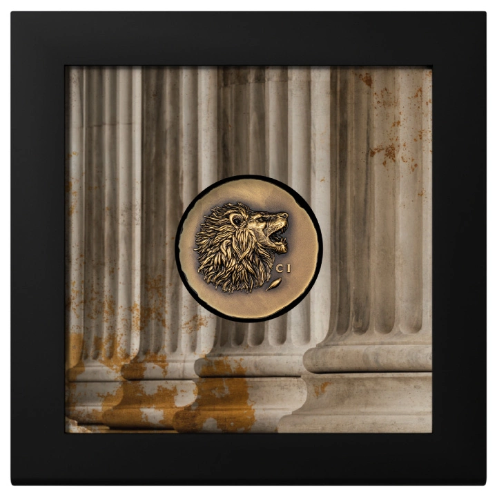 Cook Islands: Leon 1 uncja Złota 2025 Antiqued Coin