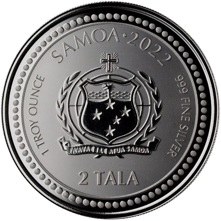 Samoa: Sea Dragon 1 uncja Srebra 2022 Prooflike