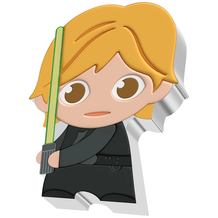 Niue: Star Wars - Luke Skywalker Chibi Coin kolorowany 1 uncja Srebra 2023 Proof