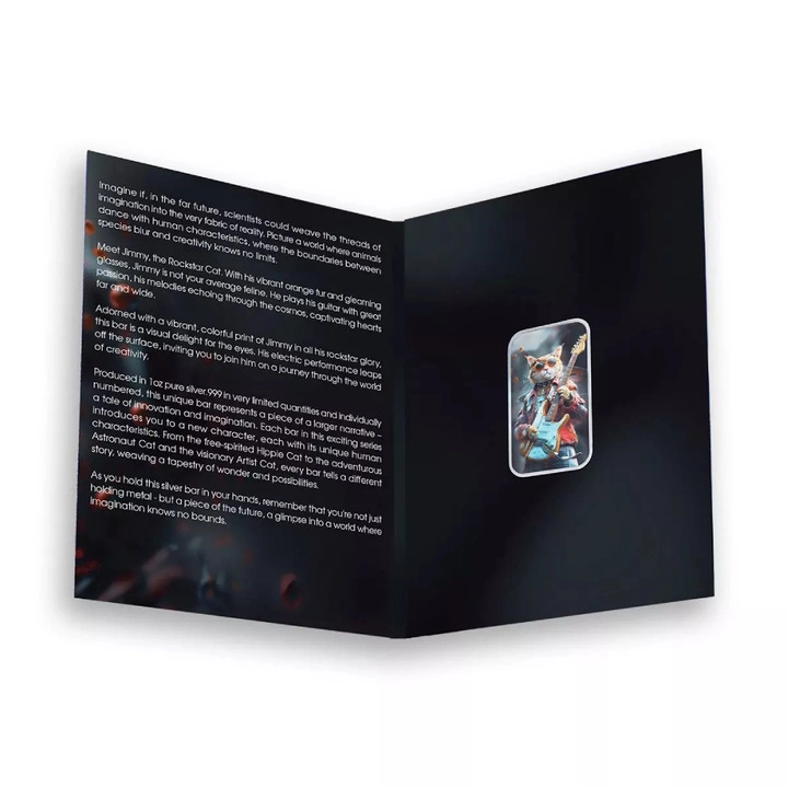 Sztabka The Holy Land Mint - Human Cats - Jimmy kolorowana 1 uncja Srebra 2025