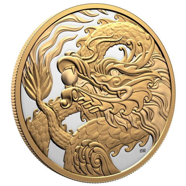 Canada: Triumphant Dragon pozłacany 5 uncji Srebra 2026 Proof
