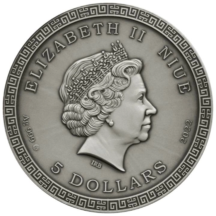 Niue: Lost World Cities - Machu Picchu "Old Peak" pozłacany $5 Srebro 2022 High Relief Antiqued Coin