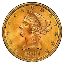 Liberty Head $10 Złoto 1901