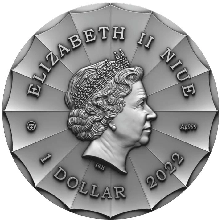 Niue: Fairy Tales - The Magical Nanny kolorowana $1 Srebro 2022 High Relief Antiqued Coin