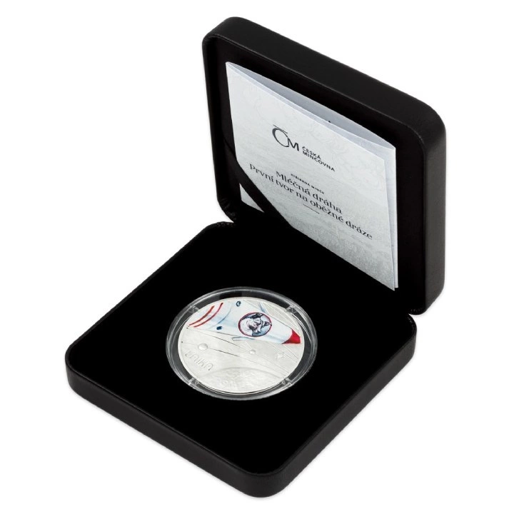 Niue: The Milky Way - The First Animal in Orbit kolorowany $1 Srebro 2022 Proof