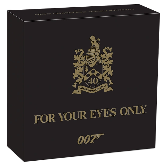 Tuvalu: For Your Eyes Only kolorowany 40. rocznica filmu 1 uncja Srebra 2021 Proof