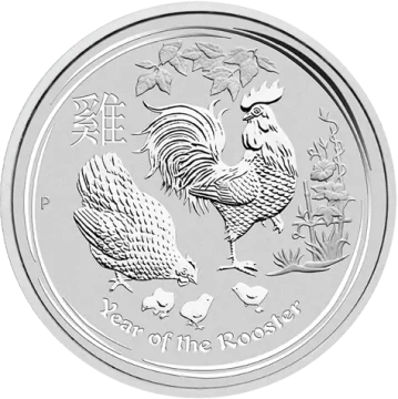 Lunar II: Rok Koguta 2 uncje Srebra 2017