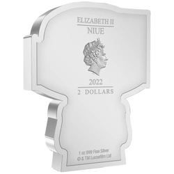 Niue: Star Wars - Boba Fett Chibi Coin kolorowany 1 uncja Srebra 2022 Proof