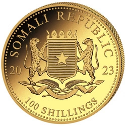 African Wildlife: Słoń Somalijski 1/10 uncji Złota 2023