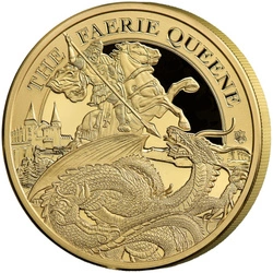 St Helena: Faerie Queene - Redcrosse & The Dragon 1 uncja Złota 2024 Proof