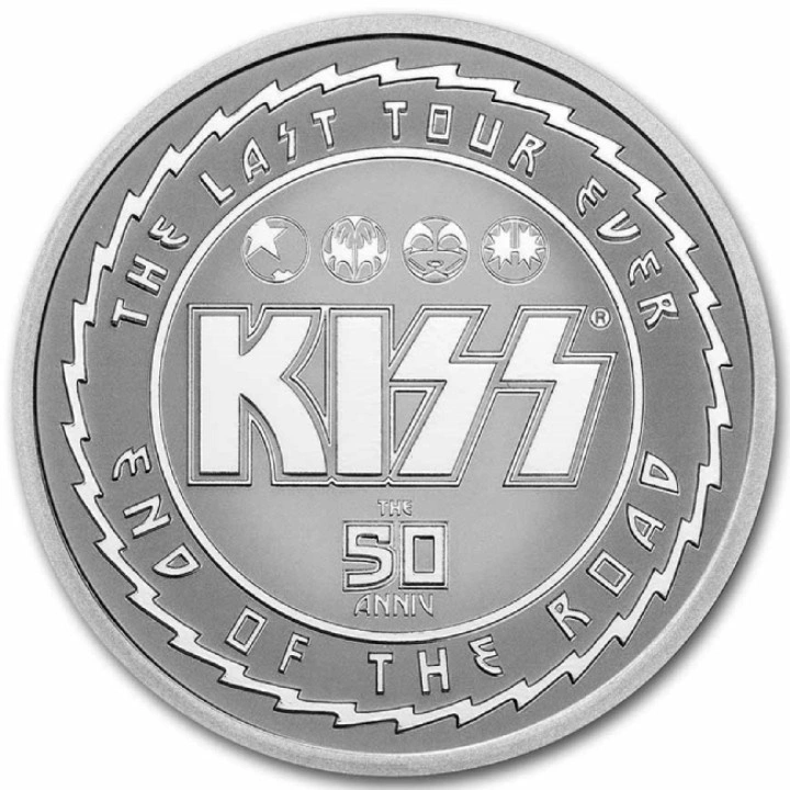 Niue: KISS 50th Anniversary 1 uncja Srebra 2023 Slab