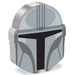 Niue: Star Wars The Mandalorian Helmet - Din Djarin kolorowany 1 uncja Srebra 2023 Proof