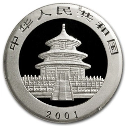 Chińska Panda 1 uncja Srebra 2001