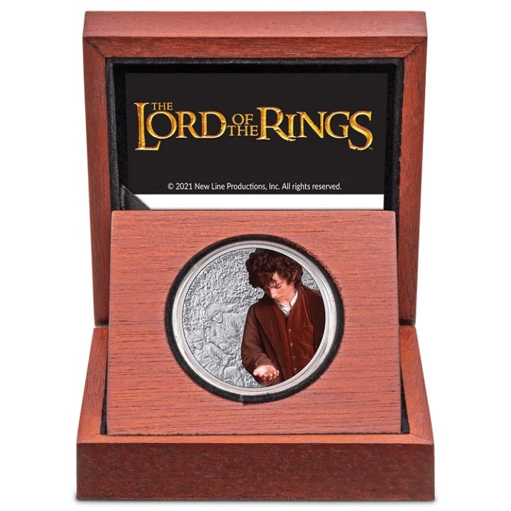 Niue: The Lord of the Rings - Frodo Baggins kolorowany 1 uncja Srebra 2021 Proof