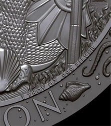 Mythical Cities: Atlantis 1 uncja Srebra Antiqued Round Coin