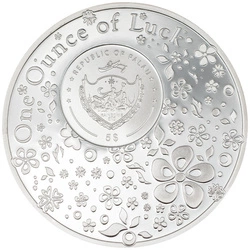 Palau: Four-leaf Clovers - Ounce of Luck kolorowany 1 uncja Srebra 2024 Proof 