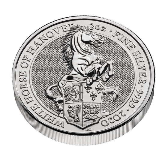Bestie Królowej: Biały Koń Hanoweru 2 uncje Srebra 2020