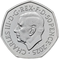 The 80th Anniversary of VE Day 50p Miedzionikiel 2025