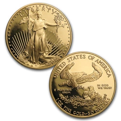 Zestaw 4 monet Amerykański Orzeł Złoto 2007 Proof