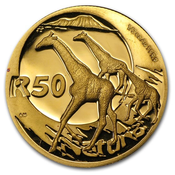 Natura: Giraffe 1/2 uncji Złota 2006 Proof