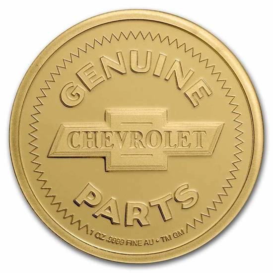 Chevrolet Genuine Parts Logo (1934-1940) 1 uncja Złota Certipack