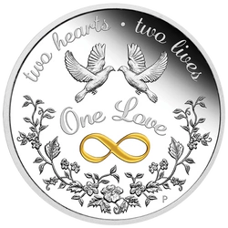 One Love kolorowany 1 uncja Srebra 2021 Proof