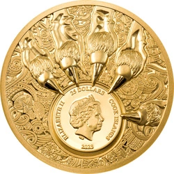 Cook Islands: King of the South - Lion 1/4 uncji Złota 2023 Proof High Relief