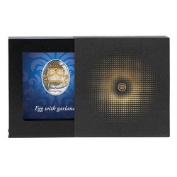 Niue: Fabergé Eggs - Jajo z girlandami kolorowane $1 Srebro 2023 Proof