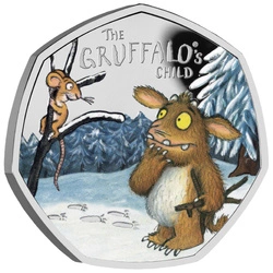 The Gruffalo's Child 2024 kolorowany 50p Srebro 2024 Proof 