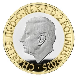 200 Years of the Modern Railway £2 Srebro 2025 Proof Piedfort