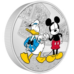 Niue: Disney Mickey & Friends - Donald Duck and Mickey Mouse kolorowany 3 uncje Srebra 2023 Proof