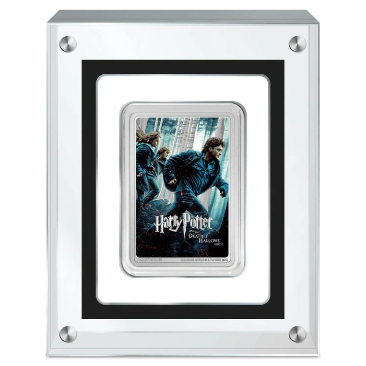 Niue: Harry Potter - Movie Poster 'Harry Potter and the Deathly Hallows Part 1' kolorowany 1 uncja Srebra 2021 Proof