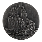 Niue: Biblical - The Dead Christ 2 uncje Srebra 2022 Proof Antiqued Coin