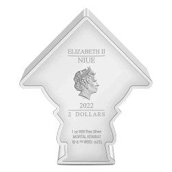 Niue: Mortal Kombat - Raiden Chibi Coin kolorowany 1 uncja Srebra 2022 Proof