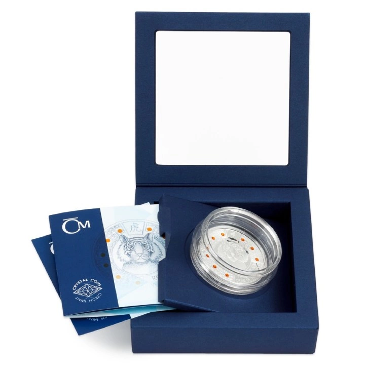 Samoa: Crystal Coin - The Year of Tiger $2 Srebro 2022 Proof