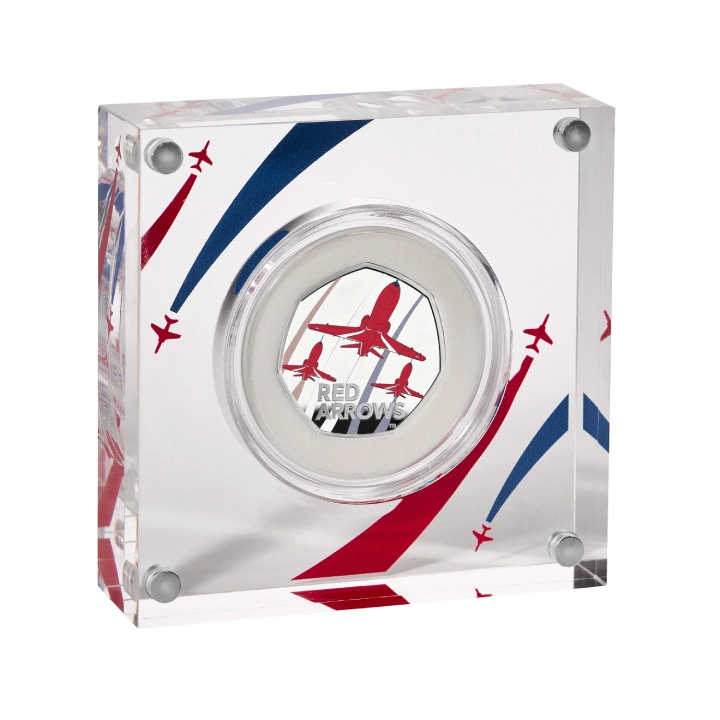 The Red Arrows kolorowany 50p Srebro 2025 Proof