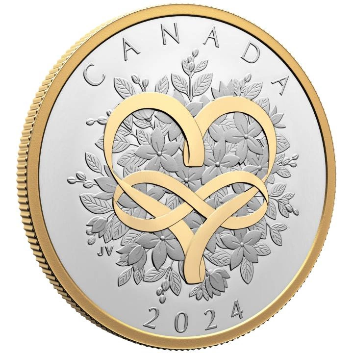 Canada: Celebrate Love $20 pozłacany Srebro 2024 Proof