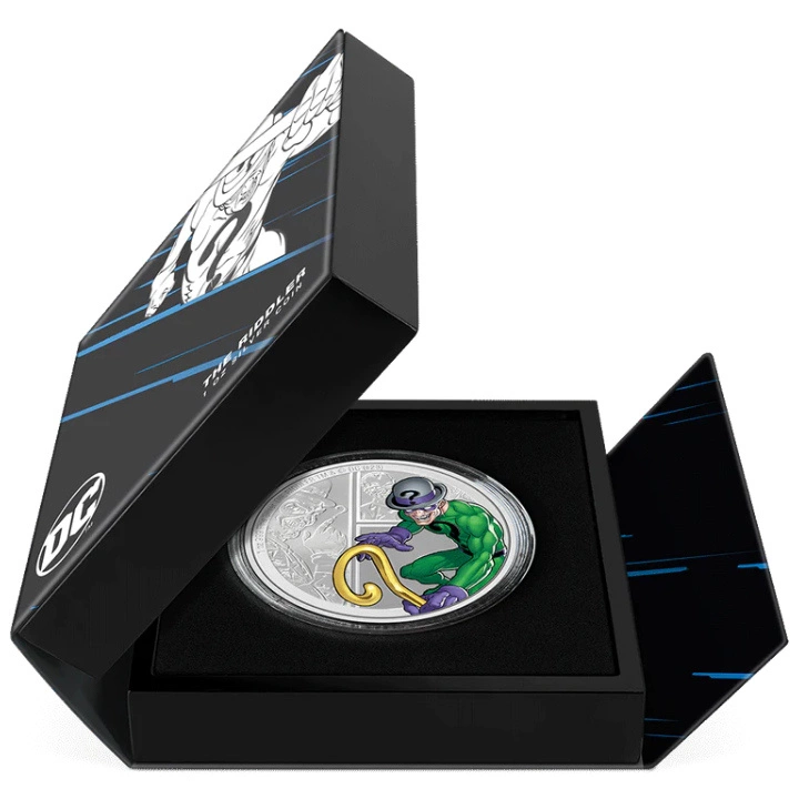 Niue: DC Villains - The Riddler kolorowany 1 uncja Srebra 2023 Proof
