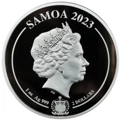 Samoa: Asian Mythical Creatures - Nine Tailed Fox 1 uncja Srebra 2023 Prooflike