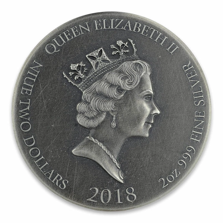 Niue: Biblical - Jesus Scourged 2 uncje Srebra 2018 Proof Antiqued Coin