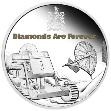 Tuvalu: Diamonds Are Forever kolorowany 50. rocznica filmu 1 uncja Srebra 2021 Proof