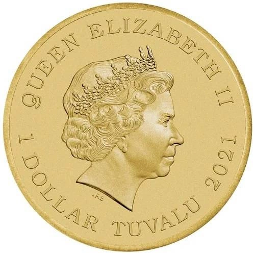 Tuvalu: Superb Fruit-Dove kolorowany Brąz Aluminiowy 2021