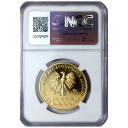 Jan Paweł II 1 uncja Złota 1989 MS 69 Ultra Cameo