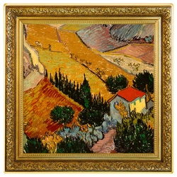 Niue: Vincent van Gogh - Dolina z oraczem widzianym z góry kolorowany, pozłacany 1 uncja Srebra 2023 Proof